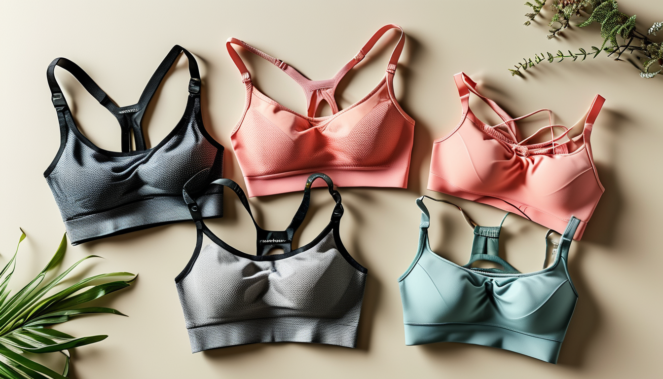 Close-up of a well-fitting supportive sports bra